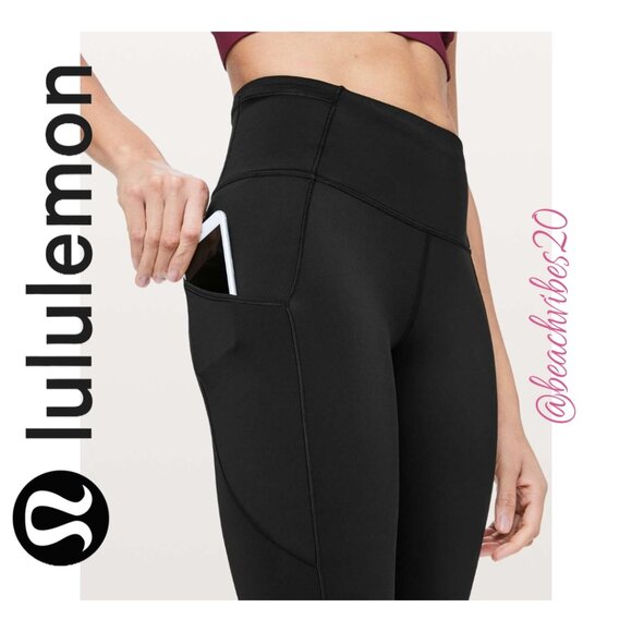 LULULEMON ATHLETICA Fast & Free 7/8 Tight II *Non-Reflective Nulux 25" Black 20 - Picture 4 of 6